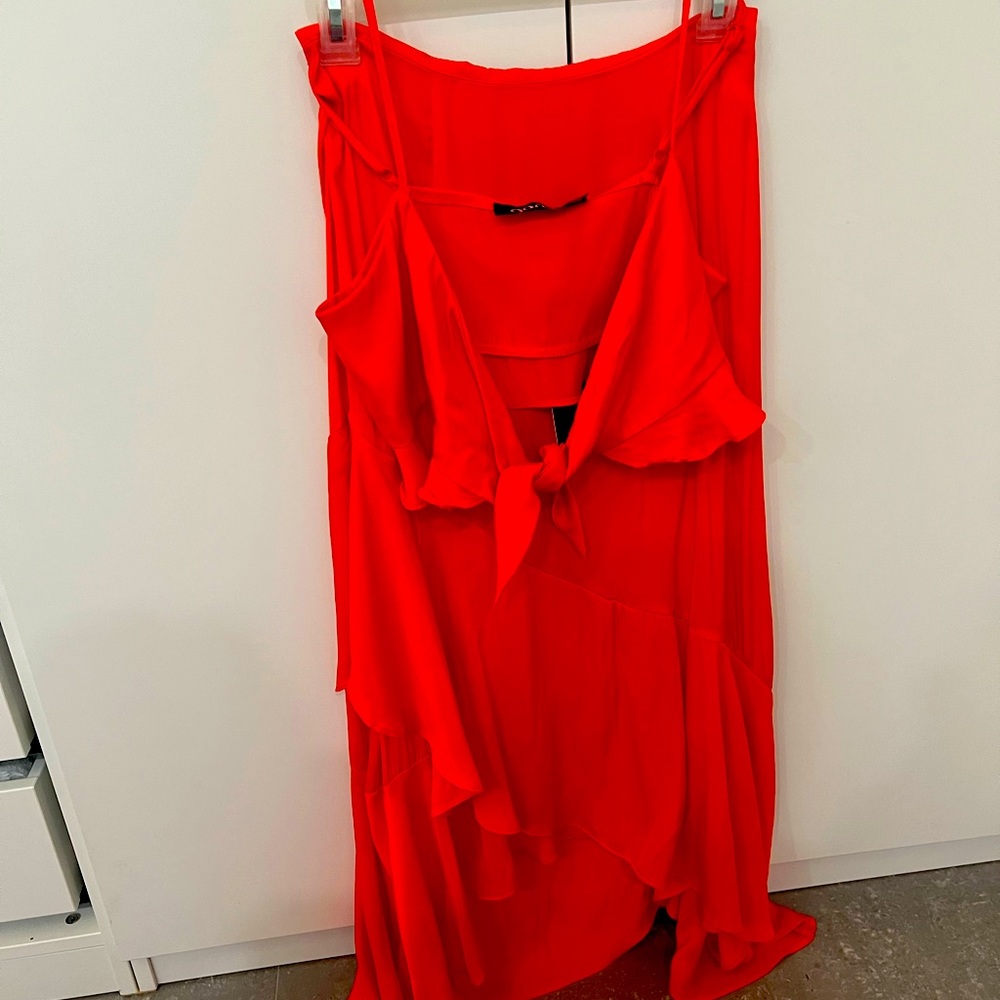Orange top and skirt set